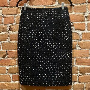 J.Crew Tweed Pencil Skirt (Color: Black & White, Size: 0)